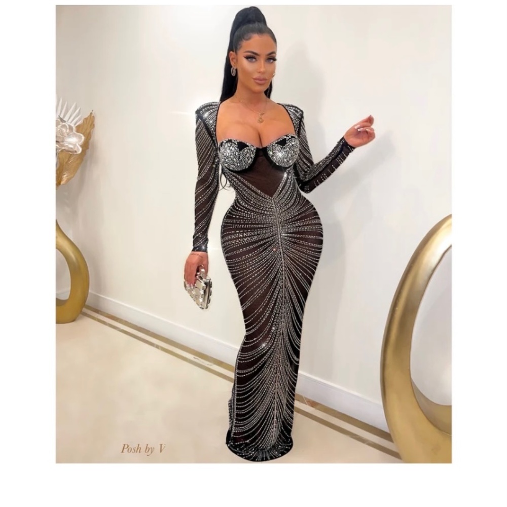 Studded Evening gown